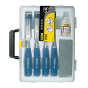 Stanley 4 Piece Chisel Set with Stone and Oil