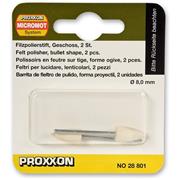 Proxxon Felt Polishers, bullet-shape, 2 pcs. 28801