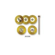 Proxxon Brass wire wheel brushes, 22 mm diameter, 5 pcs. 289