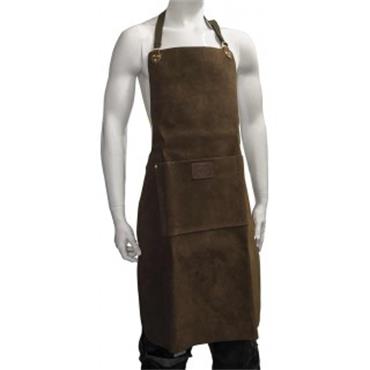 36" Standard Brown Apron - Brown Moss Backed Suede