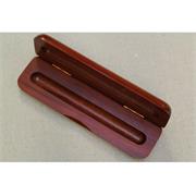 Oblong Rosewood Stained Pen Box - Single