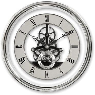 100mm Silver Skeleton Clock