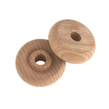 1 Inch Wooden Toy Wheels 50 Pack
